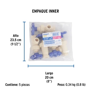 Llave angular de CPVC 1/2