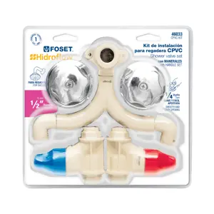 Foset KIT de conexiones y válvulas CPVC para instalación regadera
