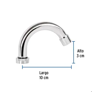 Foset Cuello curvo para mezcladora de lavabo, cromo, Basic