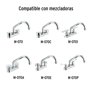 Foset Cuello largo para mezcladora de lavabo, cromo, Basic