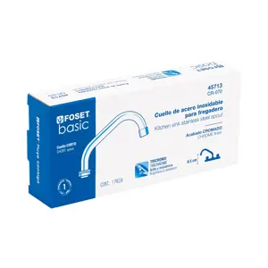 Foset Cuello largo para mezcladora de lavabo, cromo, Basic