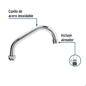 Foset Cuello largo para mezcladora de lavabo, cromo, Basic