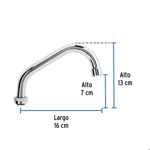 Foset Cuello largo para mezcladora de lavabo, cromo, Basic