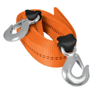 18344 / CREM-2X58C Correa con ganchos para remolque, 48 mm x 5.8 m, Truper