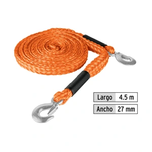 Cuerda con ganchos para remolque, 27 mm x 4.5 m, Truper
