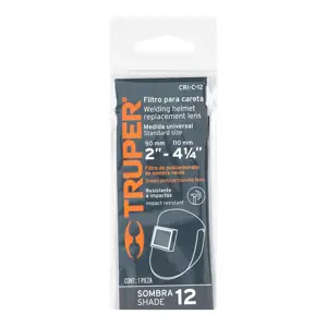 Lente sombra 12 para caretas abatibles TRUPER y PRETUL