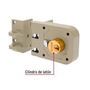 Hermex Cerradura sobreponer, puerta corrediza, clásica, izquierda