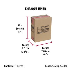 Hermex Cerradura sobreponer izq clásica, llave tradicional, caja