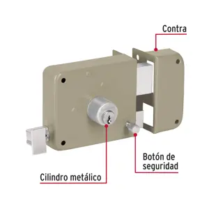 Hermex Cerradura sobreponer der instala-fácil, blíster, Basic