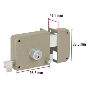 Hermex Cerradura sobreponer der instala-fácil, blíster, Basic