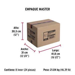 Hermex Cerradura sobreponer izq instala-fácil, tradicional, caja