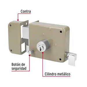 Hermex Cerradura sobreponer izq instala-fácil, blíster, Basic