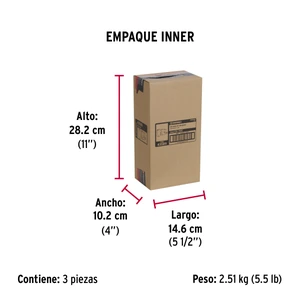 Hermex Cerradura sobreponer izq instala-fácil, cromada, tradicional