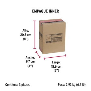 Hermex Cerradura sobreponer derecha clásica, llave tetra, caja