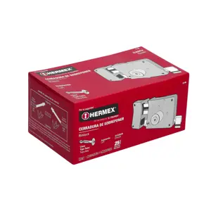 43530 / CS-80I Hermex Cerradura sobreponer izquierda clásica, llave tetra, caja