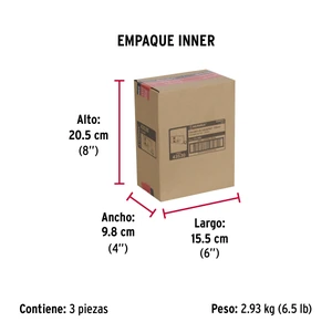 Hermex Cerradura sobreponer izquierda clásica, llave tetra, caja