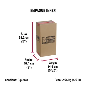 Hermex Cerradura sobreponer der instala-fácil, llave tetra, caja
