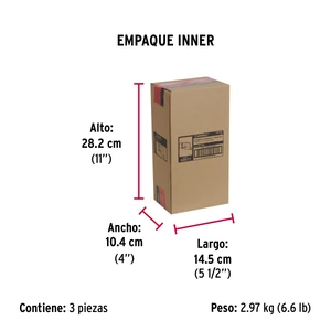 Hermex Cerradura sobreponer izq instala-fácil, llave tetra, caja