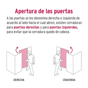 Hermex Cerradura sobreponer der 2 barras clásica, llave tradicional