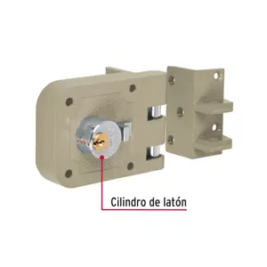 Hermex Cerradura sobreponer, puerta corrediza, instala-fácil, der.