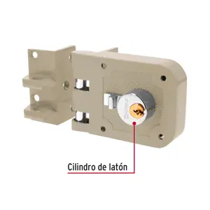 Hermex Cerradura sobreponer, puerta corrediza, instala-fácil, izq.