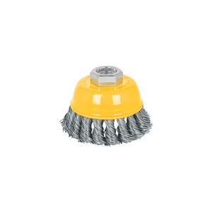 28257 / CT-608XP Carda copa 3' alambre trenzado grueso, eje 5/8'-11, Pretul