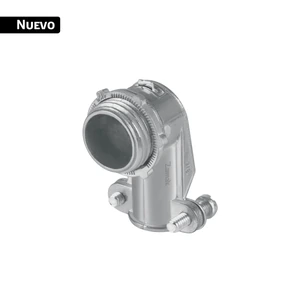 43549 / CTF-3/8C Conector curvo 3/8' para tubo flexible metálico, VOLTECK
