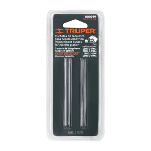 Truper Blíster con 2 cuchillas carburo de tungsteno p/CEPEL-3-1/4A4