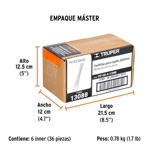Truper Bolsa con 2 cuchillas carburo de tungsteno p/CEPEL-4-1/2NX