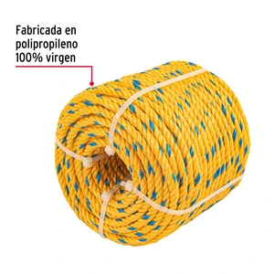 Fiero Metro de cuerda amarilla de polipropileno 4 mm, rollo 119m
