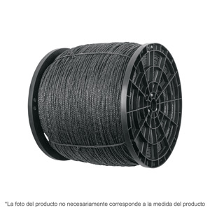 Fiero Kilo de cuerda negra de polipropileno 4 mm, carrete 20kg
