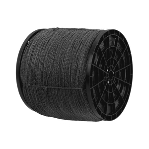 40762 / CUE-04NK Fiero Kilo de cuerda negra de polipropileno 4 mm, carrete 20kg