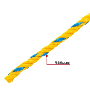 Fiero Metro de cuerda amarilla de polipropileno 6 mm, rollo 46m
