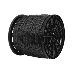 40763 / CUE-06NK Fiero Kilo de cuerda negra de polipropileno 6 mm, carrete 20kg