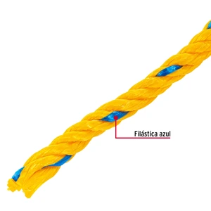 Fiero Metro de cuerda amarilla de polipropileno 8 mm, rollo 32m