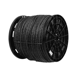 40764 / CUE-08NK Fiero Kilo de cuerda negra de polipropileno 8 mm, carrete 20kg
