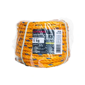 Fiero Kilo de cuerda amarilla de polipropileno 10 mm, rollo 1kg