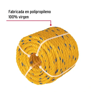 Fiero Kilo de cuerda amarilla de polipropileno 10 mm, rollo 1kg
