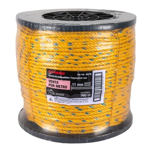Fiero Metro de cuerda amarilla de polipropileno 11mm, carrete 360m