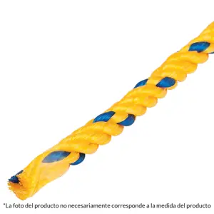 Kilo de cuerda amarilla de polipropileno 13 mm, rollo 30 kg