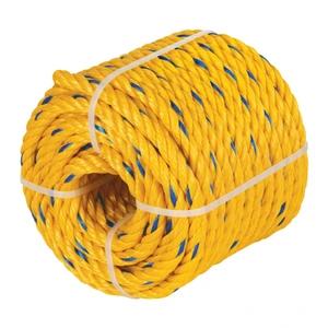 40993 / CUE-161M Metro cuerda amarilla de polipropileno 16mm, rollo 9m