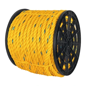 40182 / CUE-25M Fiero Metro de cuerda amarilla de polipropileno 25mm, carrete 102m