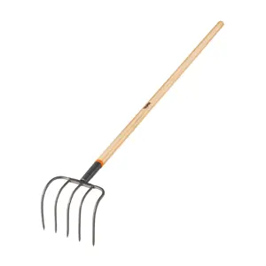 101543 / CUL-5 Truper Cultivador forjado para jardín 5 dientes, mango de 60
