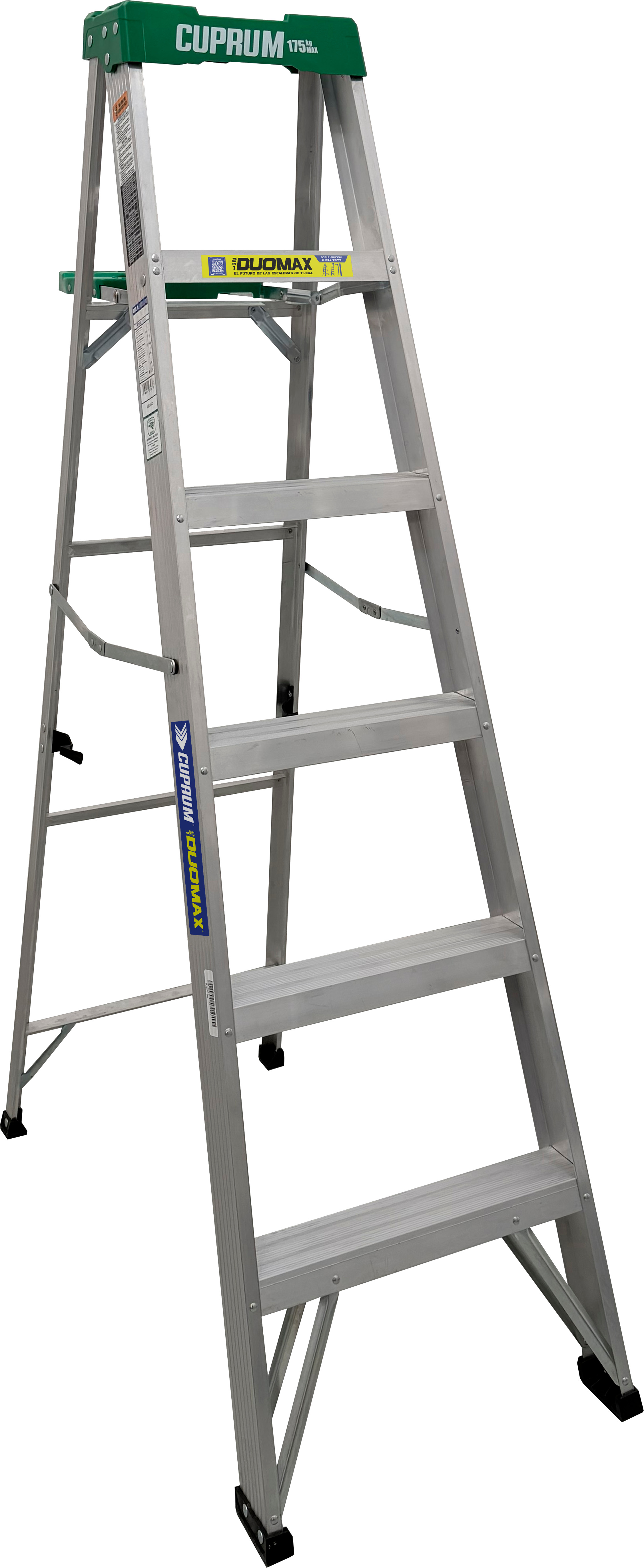 CUPRUM-C-2280-06S / C-2280-06S DuoMax Escalera de Tijera Aluminio "2en1 6pies