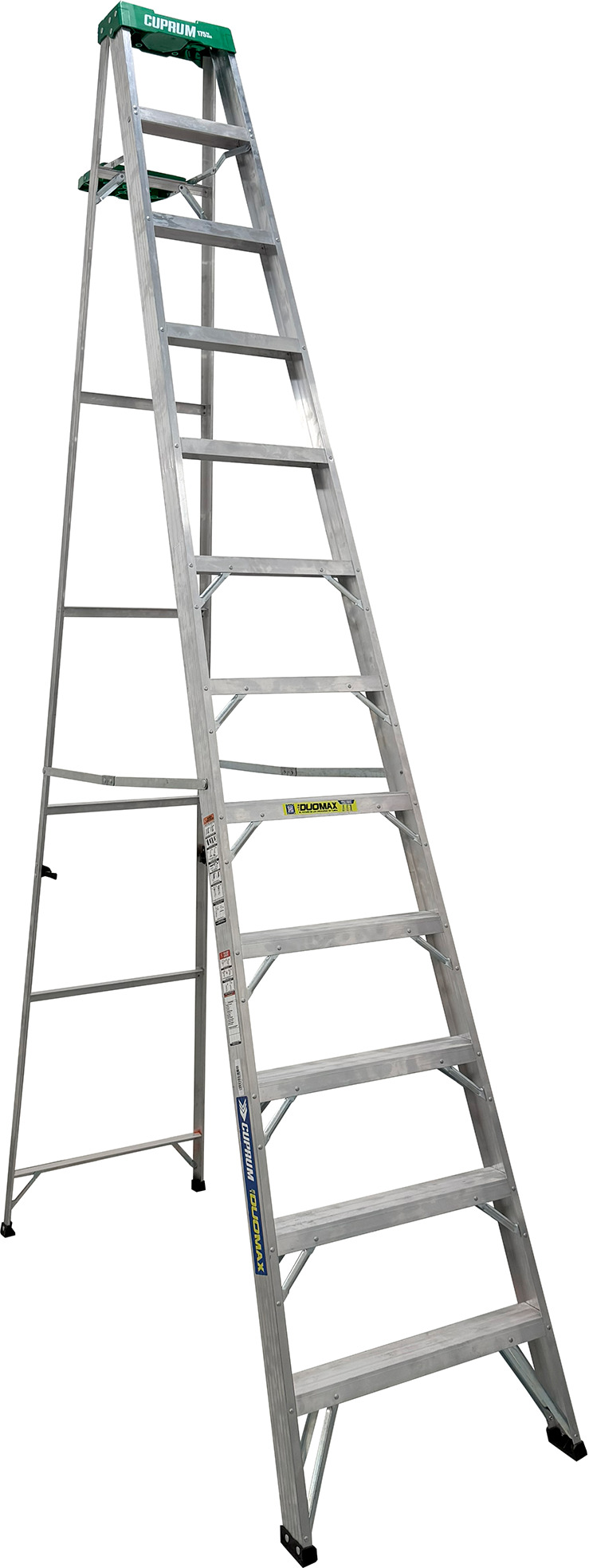 CUPRUM-C-2280-12S / C-2280-12S DuoMax Escalera de Tijera Aluminio "2en1 12pies