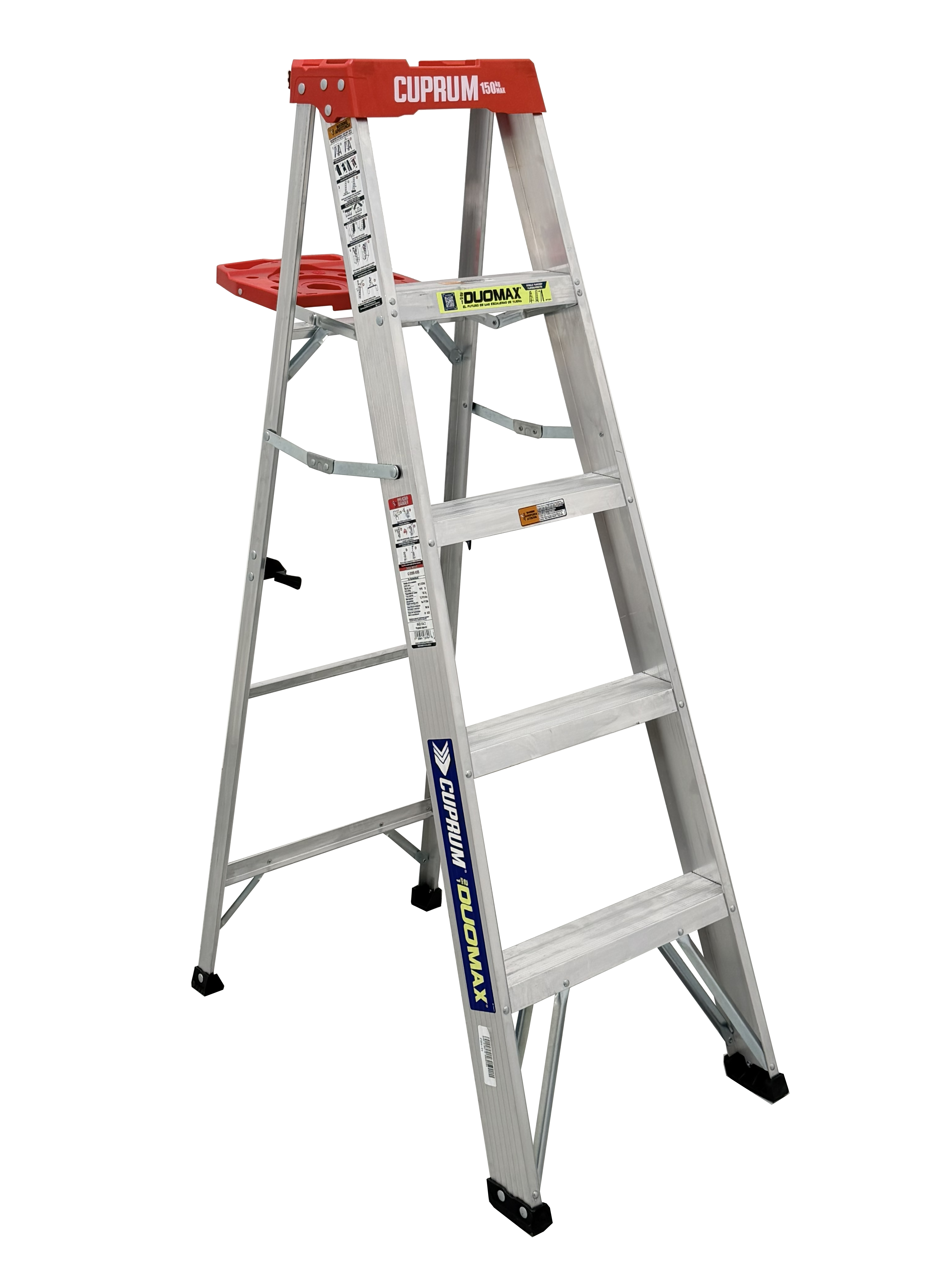 CUPRUM-C-2380-05S / C-2380-05S DuoMax Escalera de Tijera Aluminio "2en1" 5pies