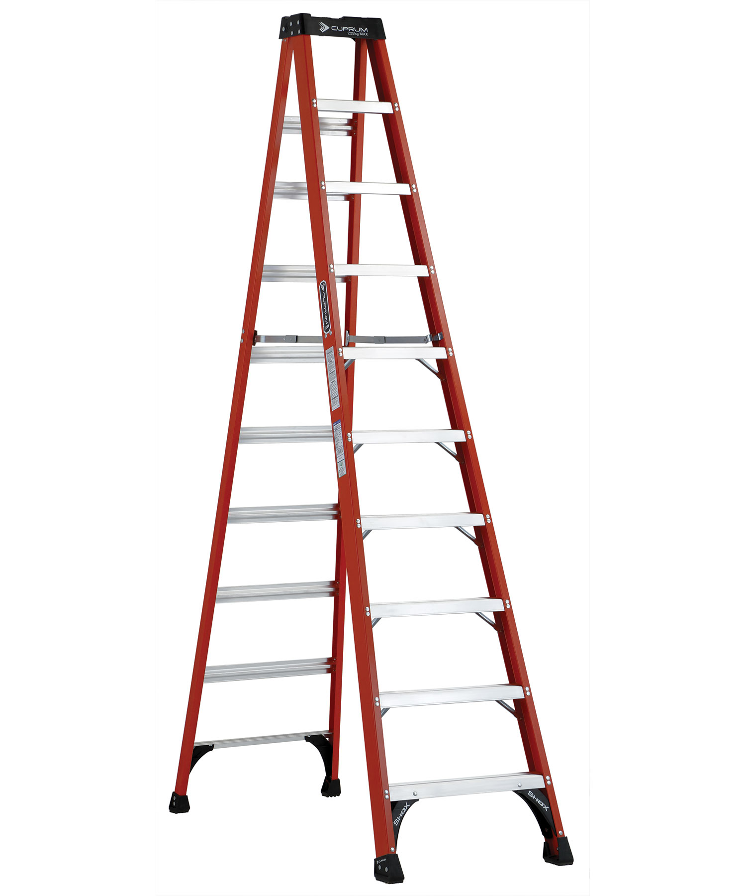 CUPRUM-C-3017-10N / C-3017-10N Escalera de tijera de fibra de vidrio