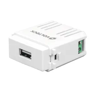 Módulo puerto USB, línea Italiana, color blanco, Volteck