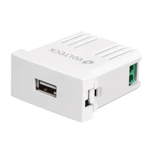 46086 / CUSB-OB Volteck Cargador USB a la pared, 2.1A, línea Oslo, color blanco