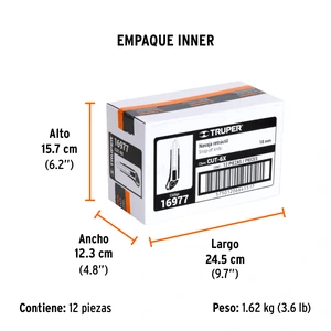 Cutter 18 mm profesional con alma metálica y grip, Truper